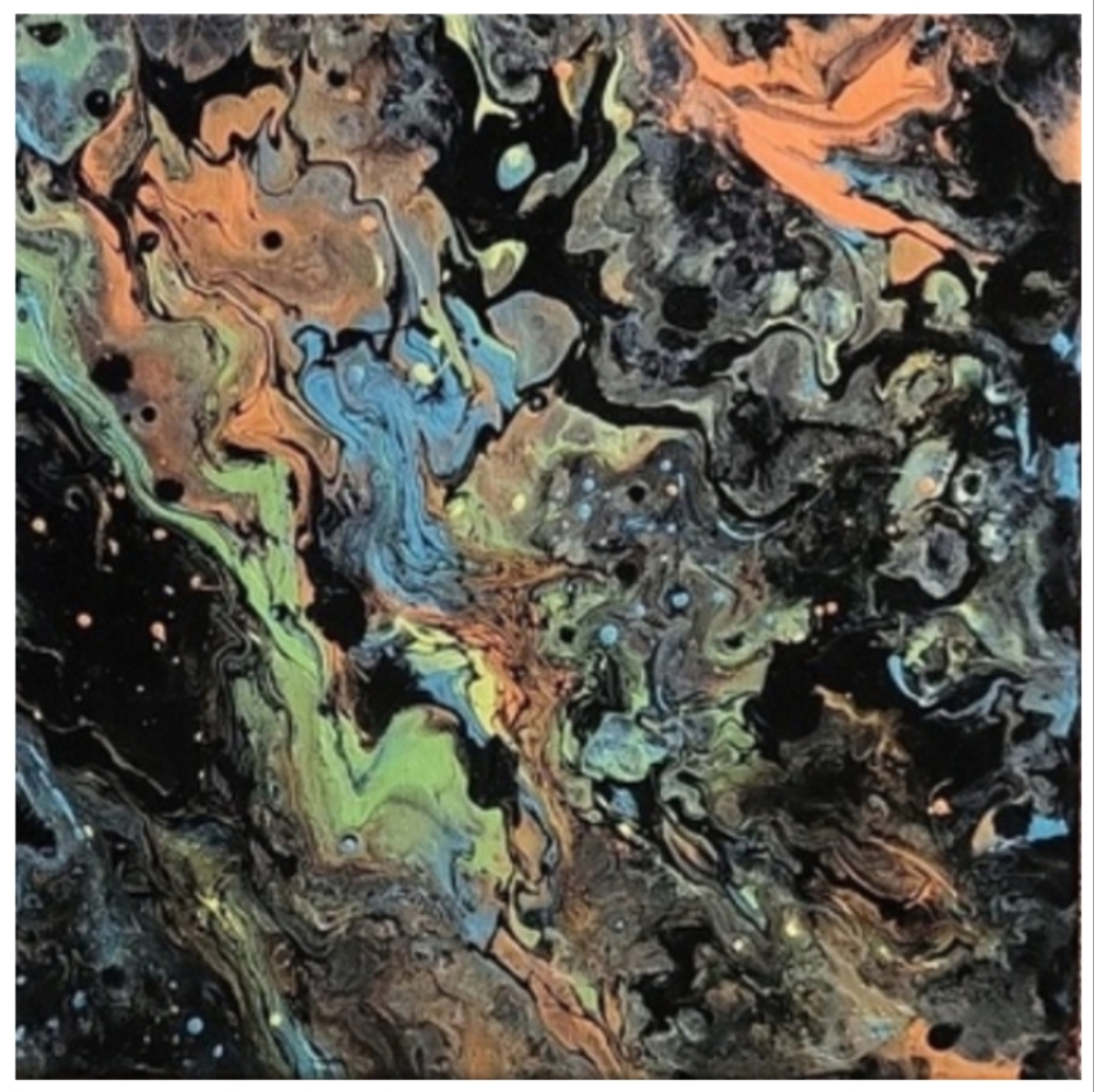 Hand Crafted Abstract Design 12x12 Inches Canvas Picture